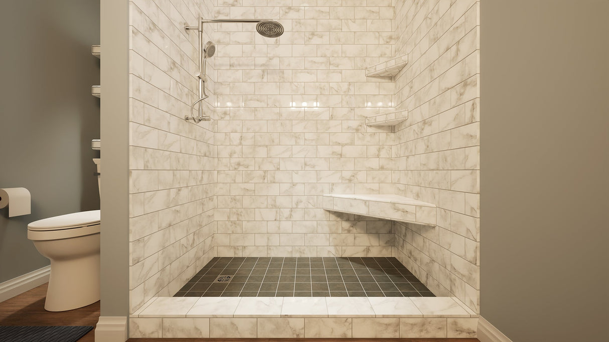 The Original™ Deluxe 38" x 60" Shower Conversion Kit with Orange Waterproof Board