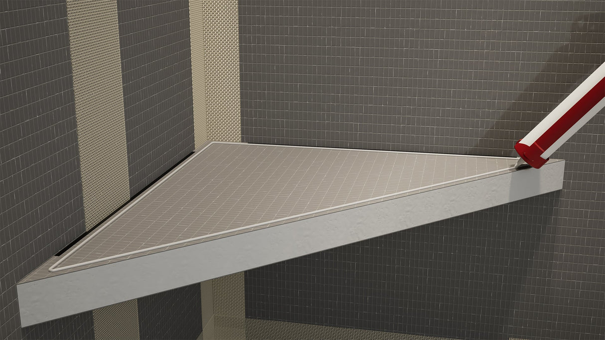 Contractor Supply Warehouse™ Floating Corner Shower Bench Kit