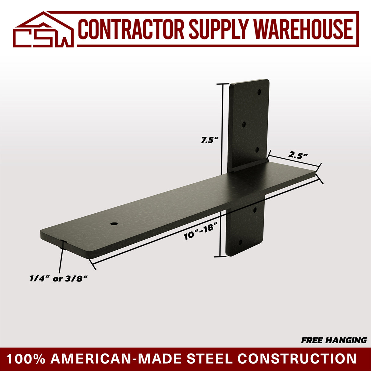 Free Hanging Shelf Bracket - Packs