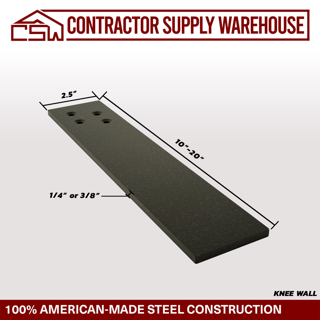 Knee Wall Countertop Support Bracket - Packs