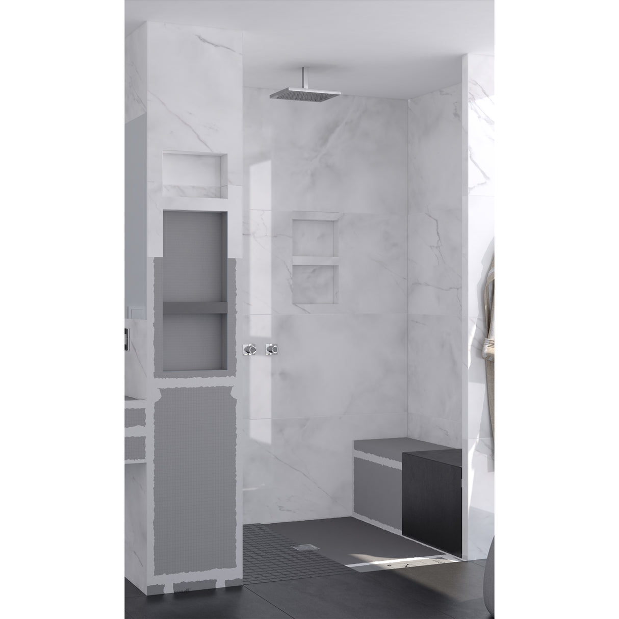 wedi® Curbless Shower Kits - Center Drain