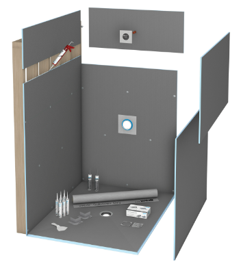 wedi® Curbless Shower Kits - Center Drain