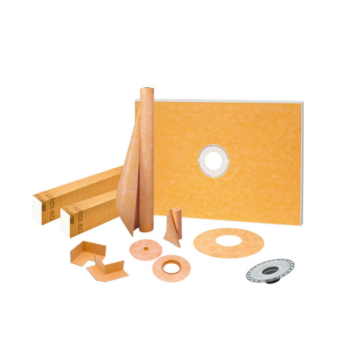 The Original™ Deluxe 48" x 72" Shower Conversion Kit with Orange Waterproof Board
