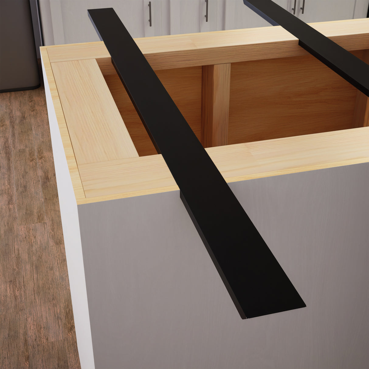 The Original™ Double Sided Island Support Bracket in Industrial, Aluminum or American Made Steel