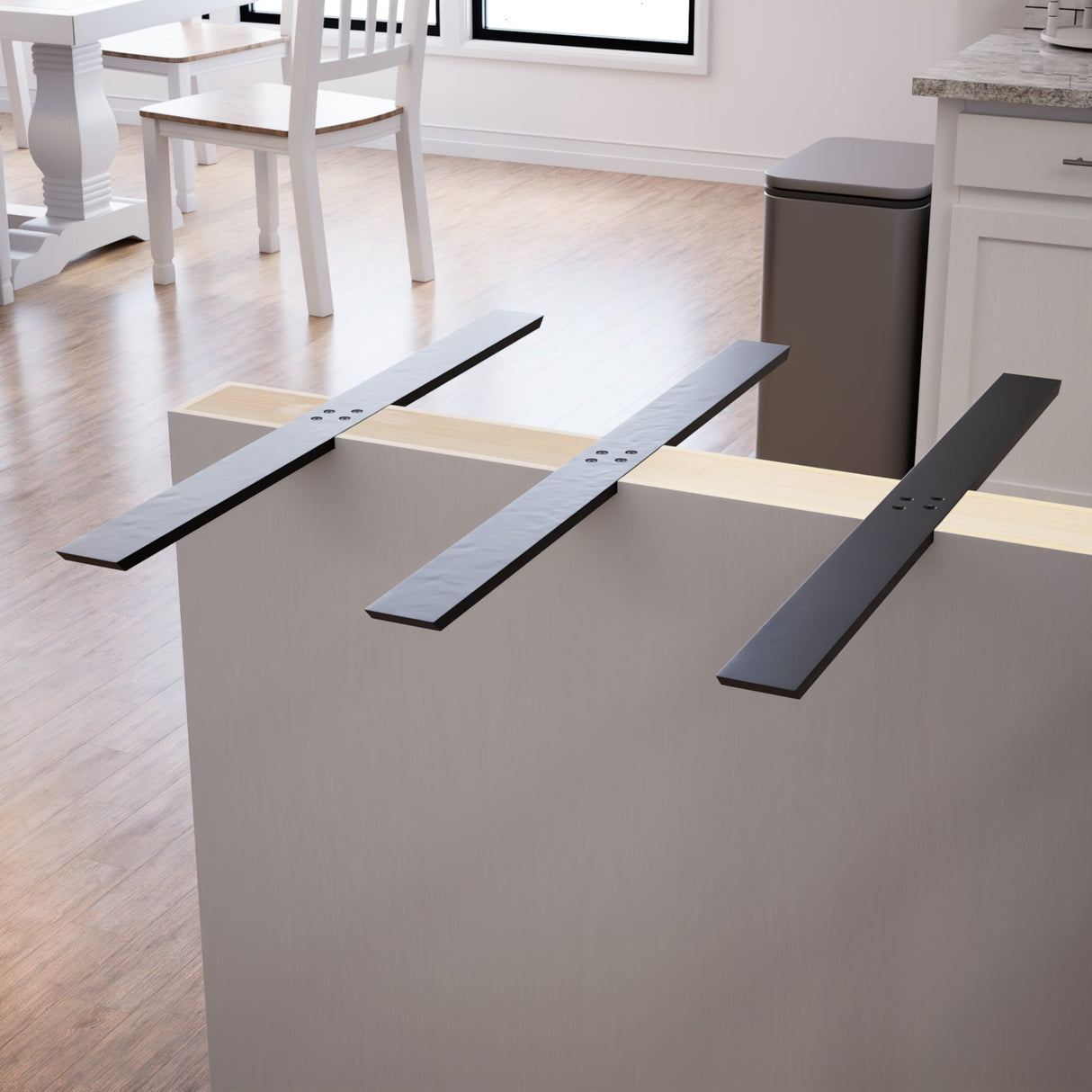 The Original™ Flat Wall Countertop Support Bracket in Industrial, Aluminum or American Made Steel