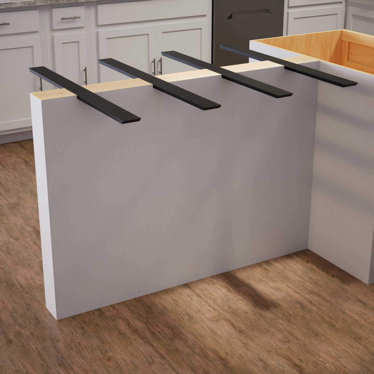 The Original™ Flat Wall Countertop Support Bracket in Industrial, Aluminum or American Made Steel