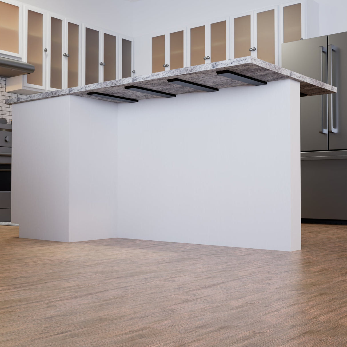 The Original™ Flat Wall Countertop Support Bracket in Industrial, Aluminum or American Made Steel