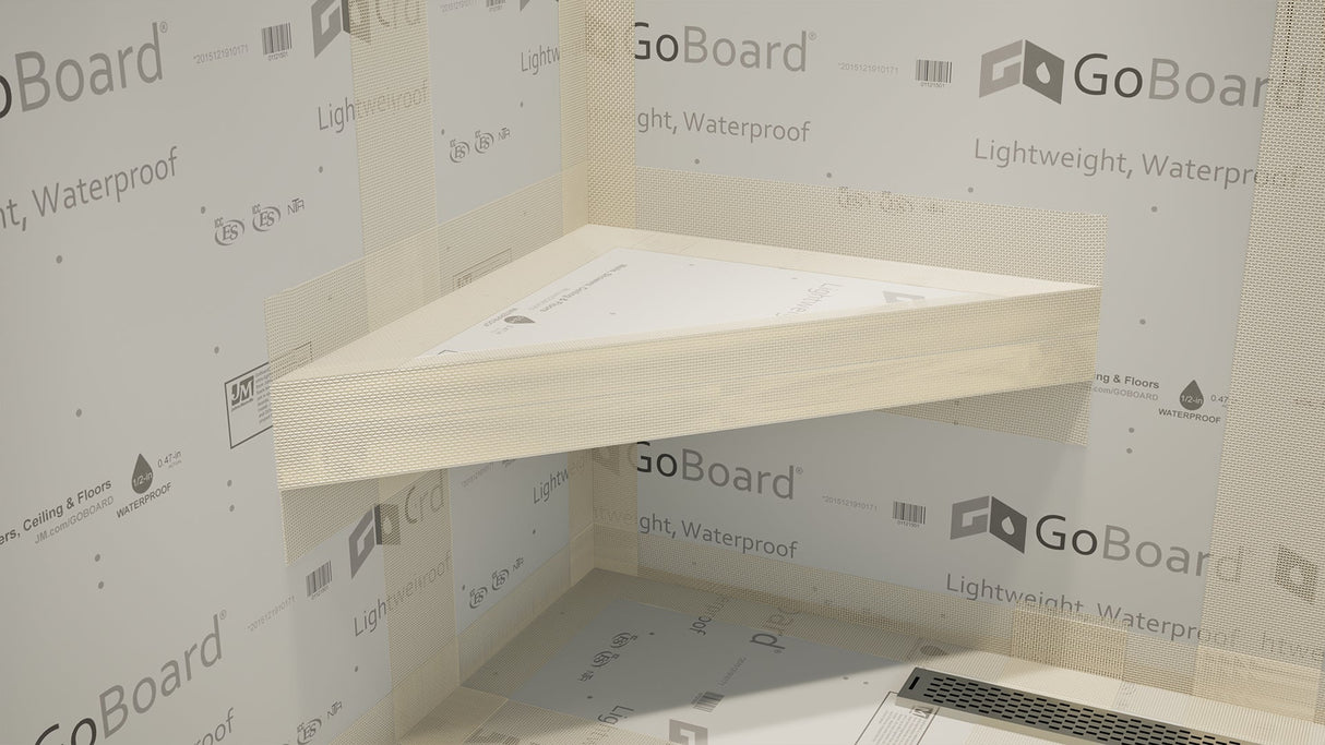 The Original Floating Corner Shower Bench Kit™ with GoBoard®