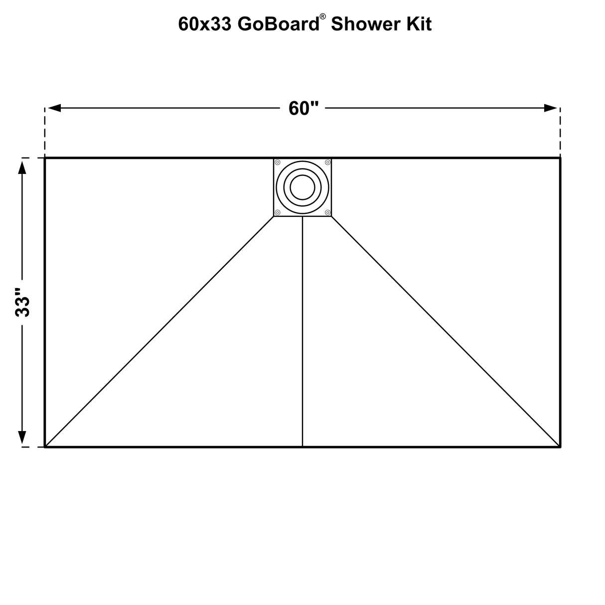 GoBoard® Wedge Shower Tray