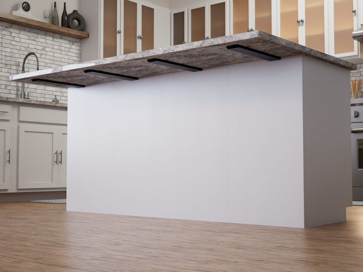 The Original™ Hidden Island Support Bracket in Industrial, Aluminum or American Made Steel