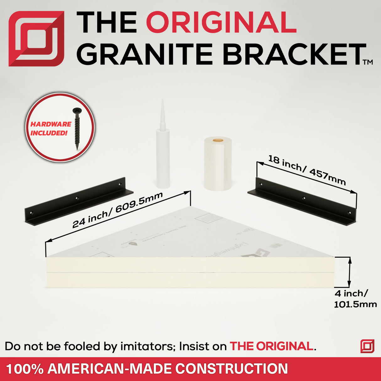The Original Floating Corner Shower Bench Kit™ with GoBoard®