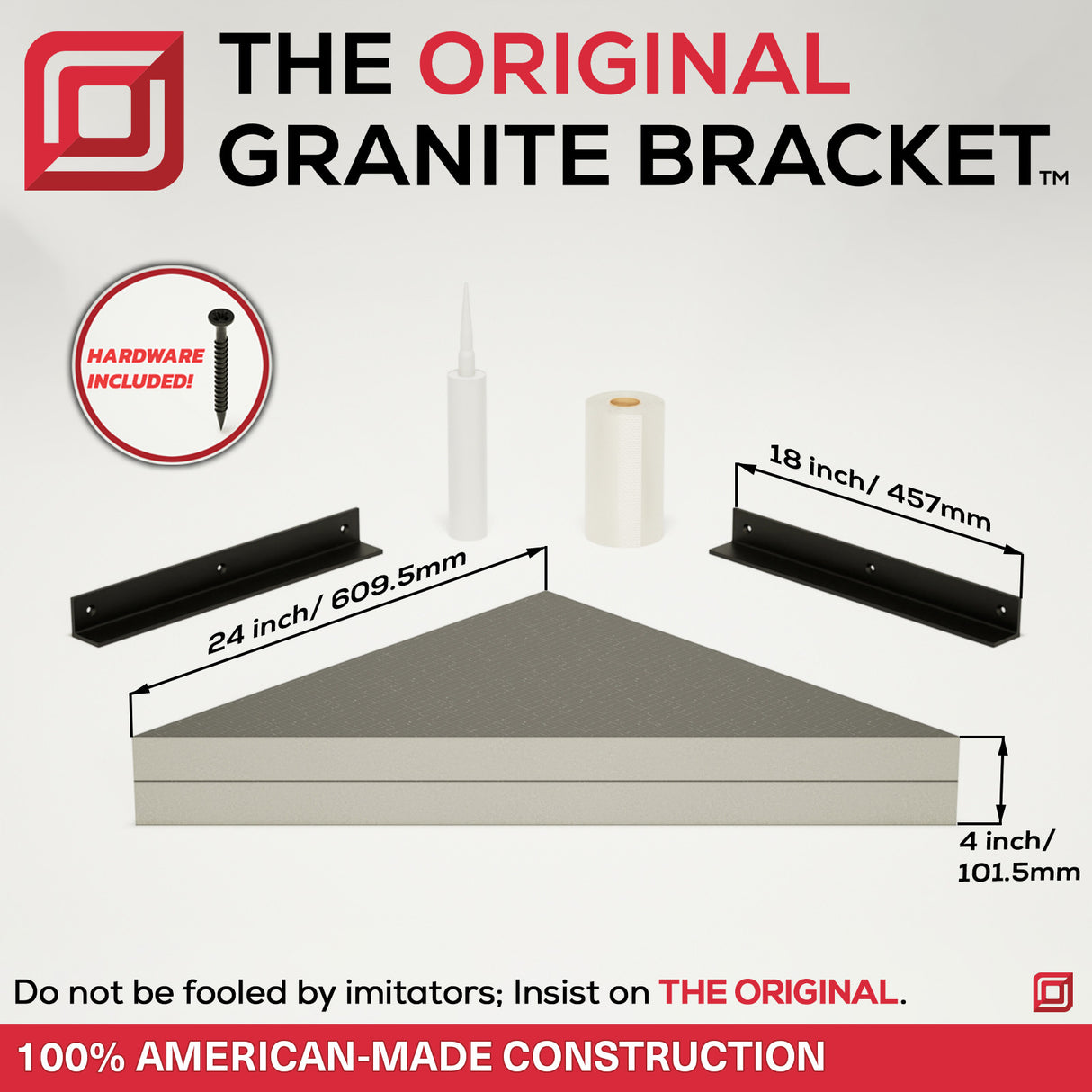 Contractor Supply Warehouse™ Floating Corner Shower Bench Kit