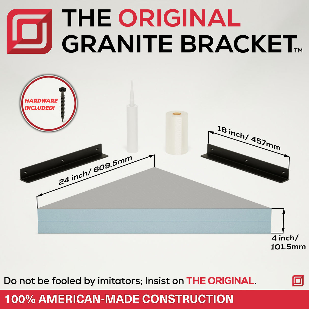 The Original Floating Corner Shower Bench Kit™ with wedi®