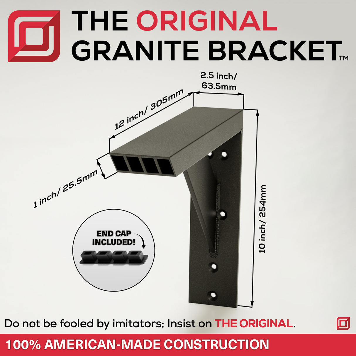 The Original™ Large Shelf Bracket in Industrial, Aluminum or American Made Steel
