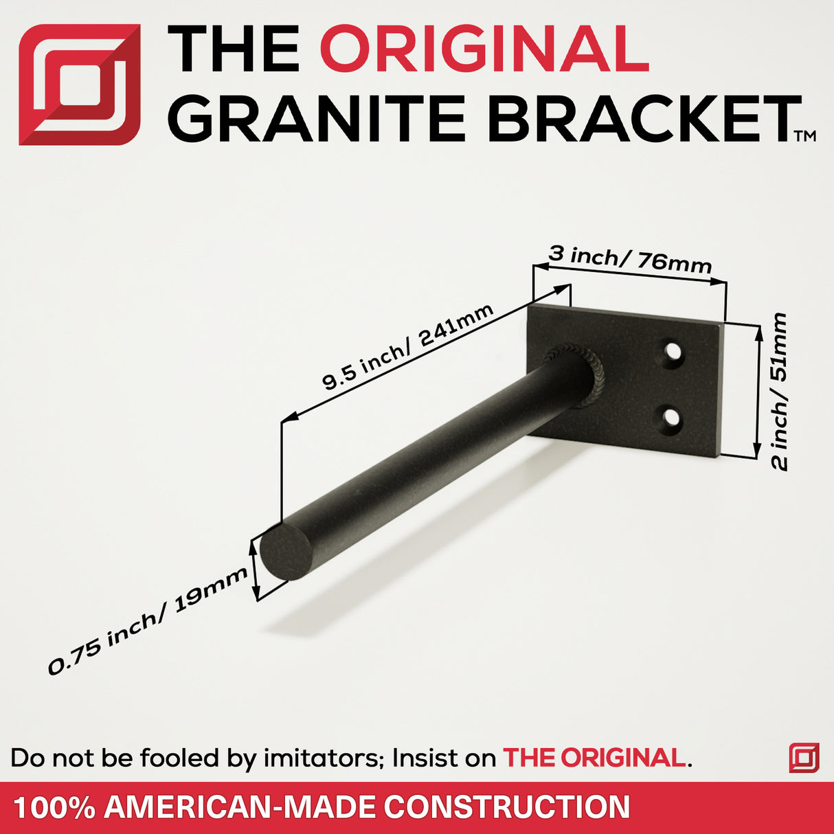 The Original™ Round Free Floating Shelf Bracket