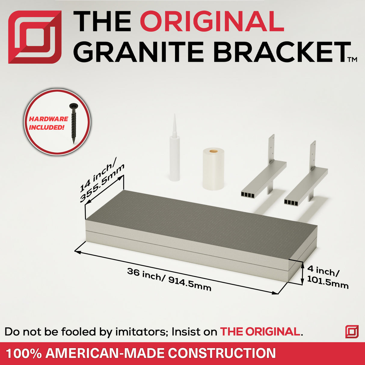 Contractor Supply Warehouse Floating Shower Bench Kit with The Original™ Shower Bench Bracket®