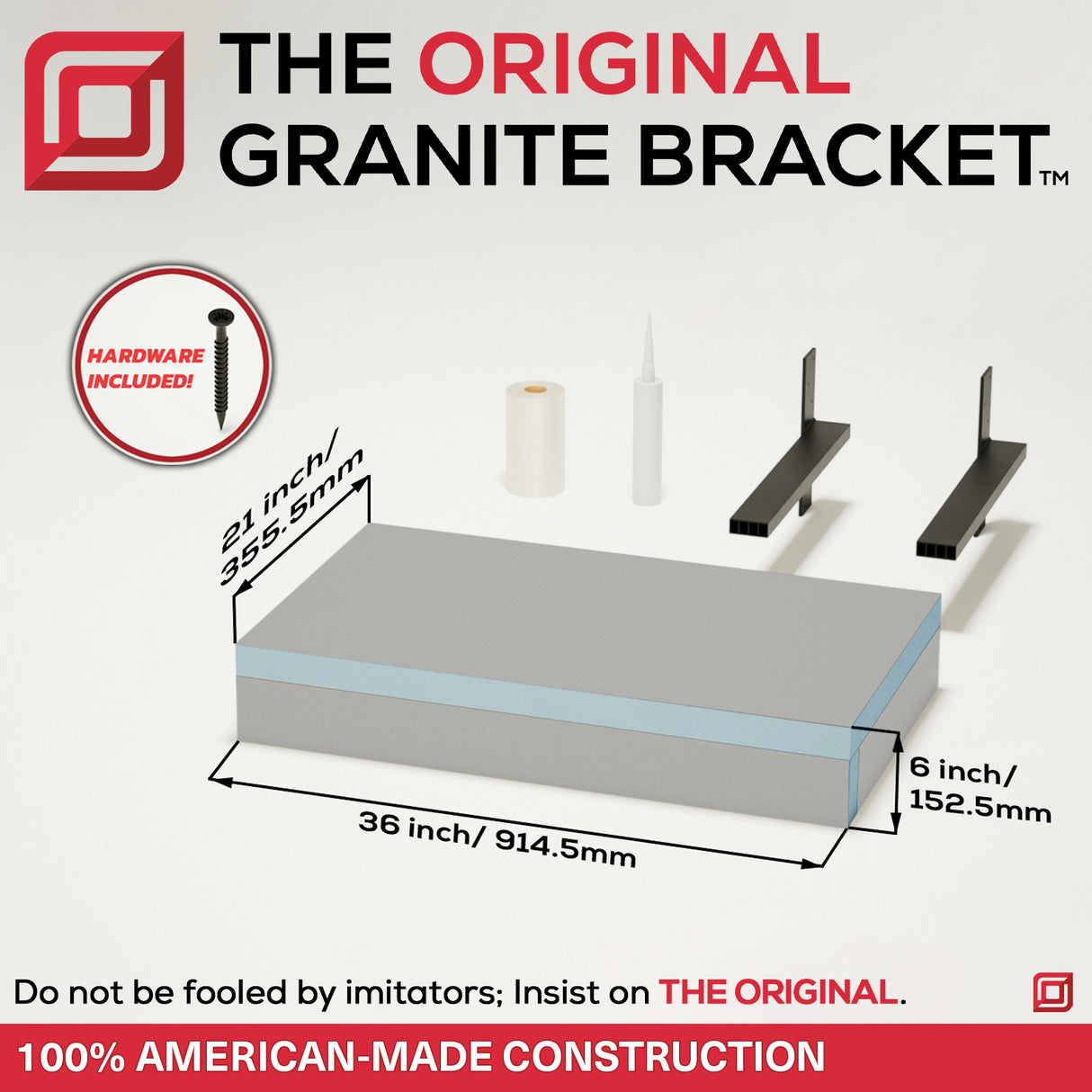 The Original Floating Bathroom Vanity Kit™ with wedi® & Original Vanity Bracket®