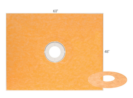 Kerdi-Shower-Tray and KERDI Collar for sealing the drain