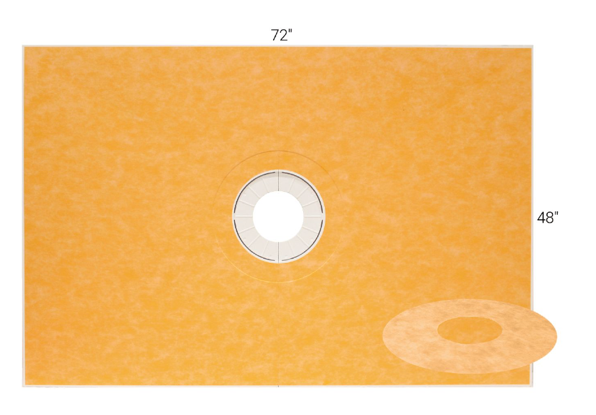 Kerdi-Shower-Tray and KERDI Collar for sealing the drain
