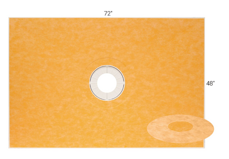 Kerdi-Shower-Tray and KERDI Collar for sealing the drain