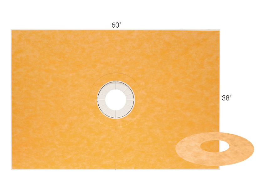 Kerdi-Shower-Tray and KERDI Collar for sealing the drain