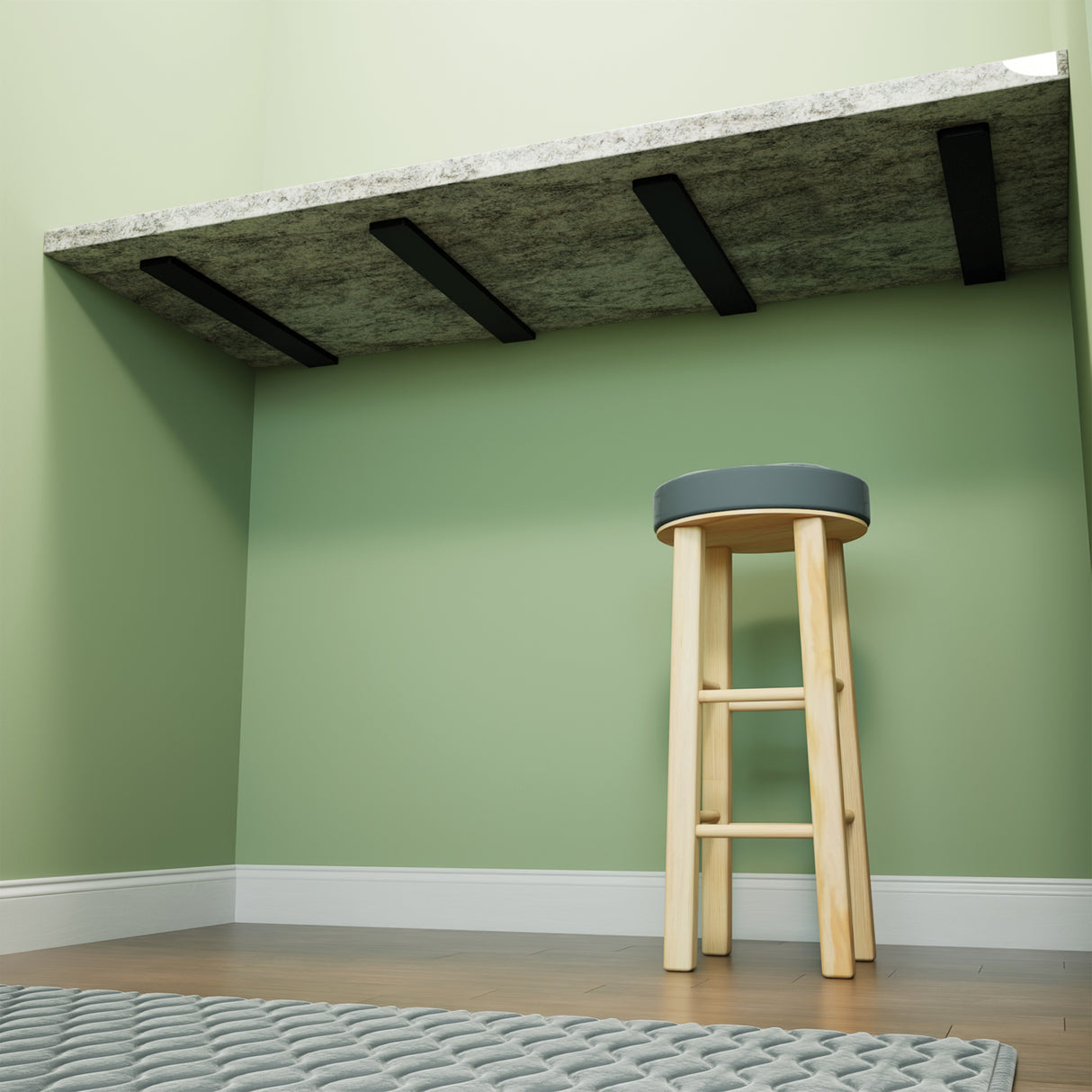 The Original™ Free Hanging Shelf Bracket in Industrial, Aluminum or American Made Steel