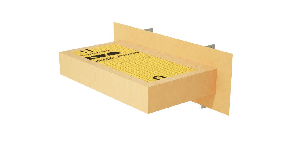 The Original Floating Shower Bench Kit™ with Orange Waterproof Board & Original Shower Bench Bracket®