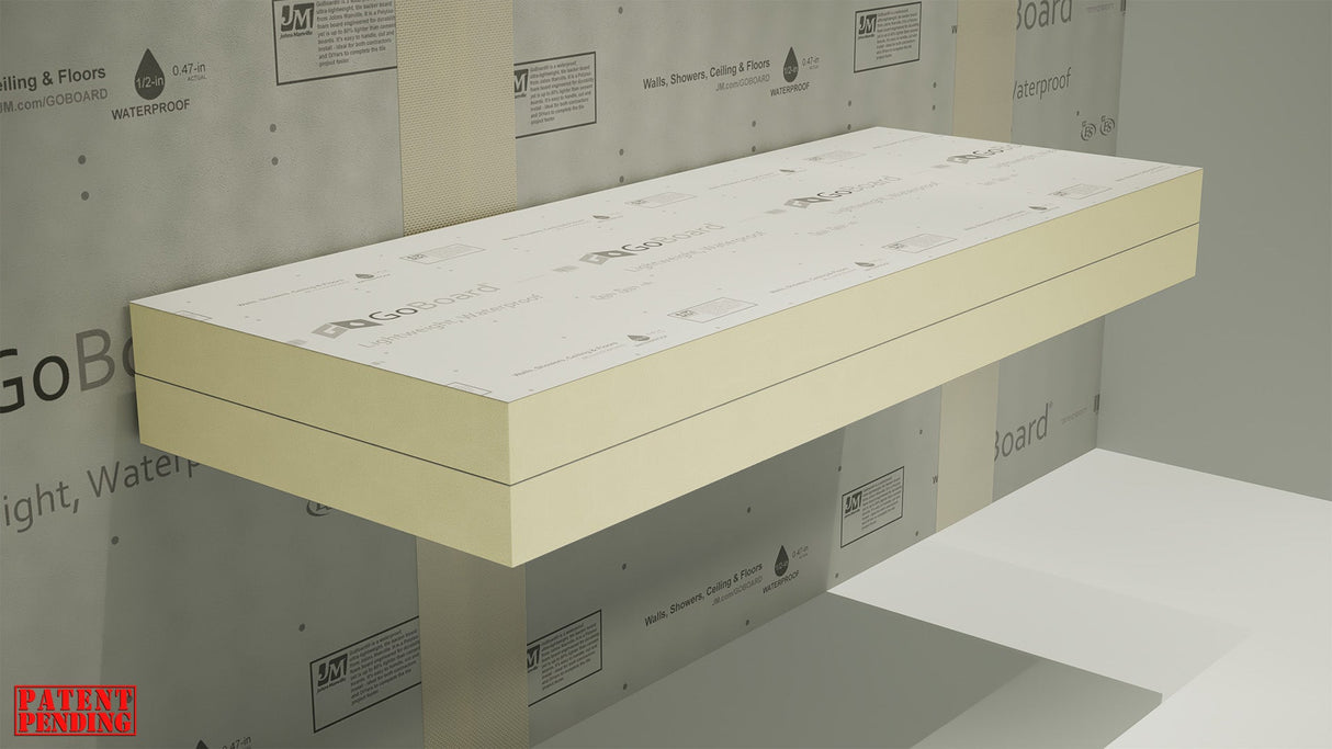 The Original Floating Shower Bench Kit™ with GoBoard® & Original Shower Bench Bracket®
