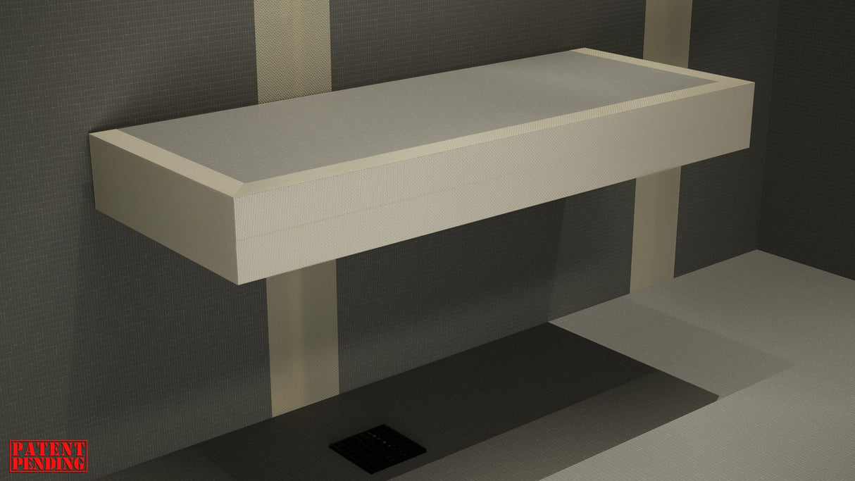 Contractor Supply Warehouse Floating Shower Bench Kit with The Original™ Shower Bench Bracket®
