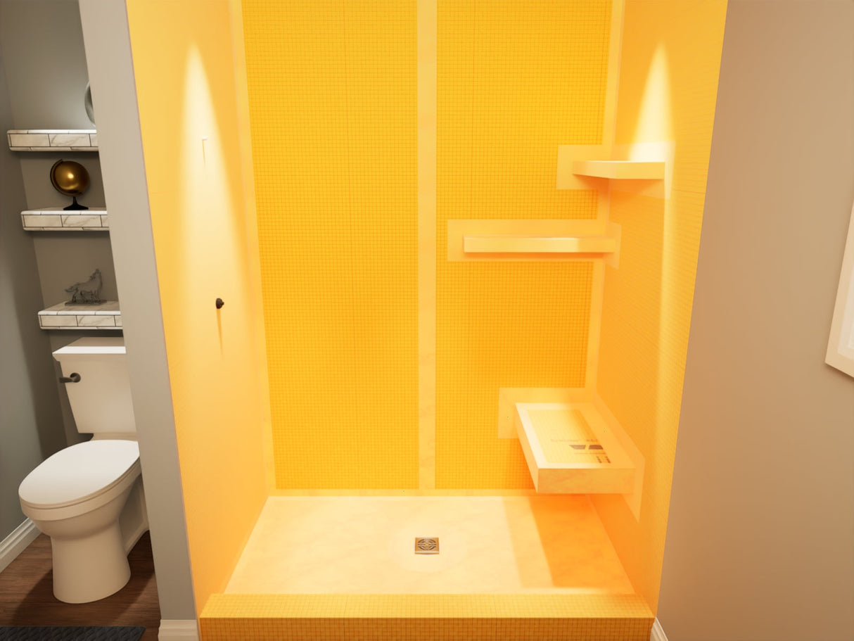The Original™ Deluxe 48" x 72" Shower Conversion Kit with Orange Waterproof Board