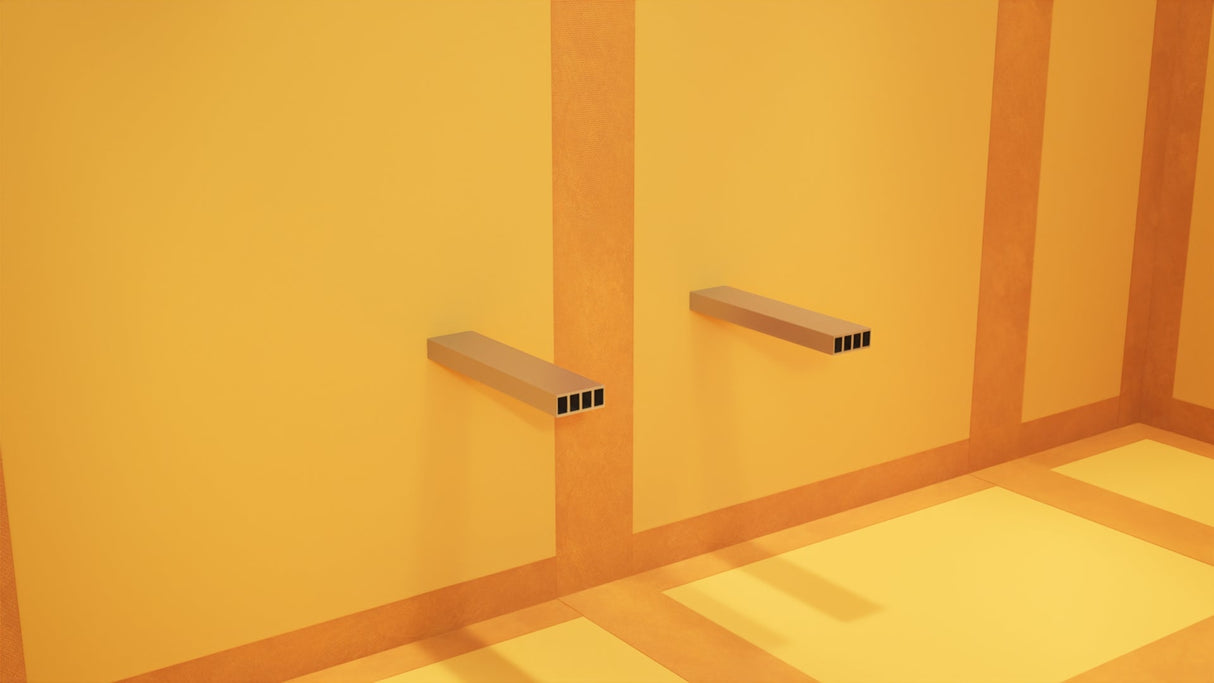 The Original Floating Shower Bench Kit™ with Orange Waterproof Board & Original Shower Bench Bracket®