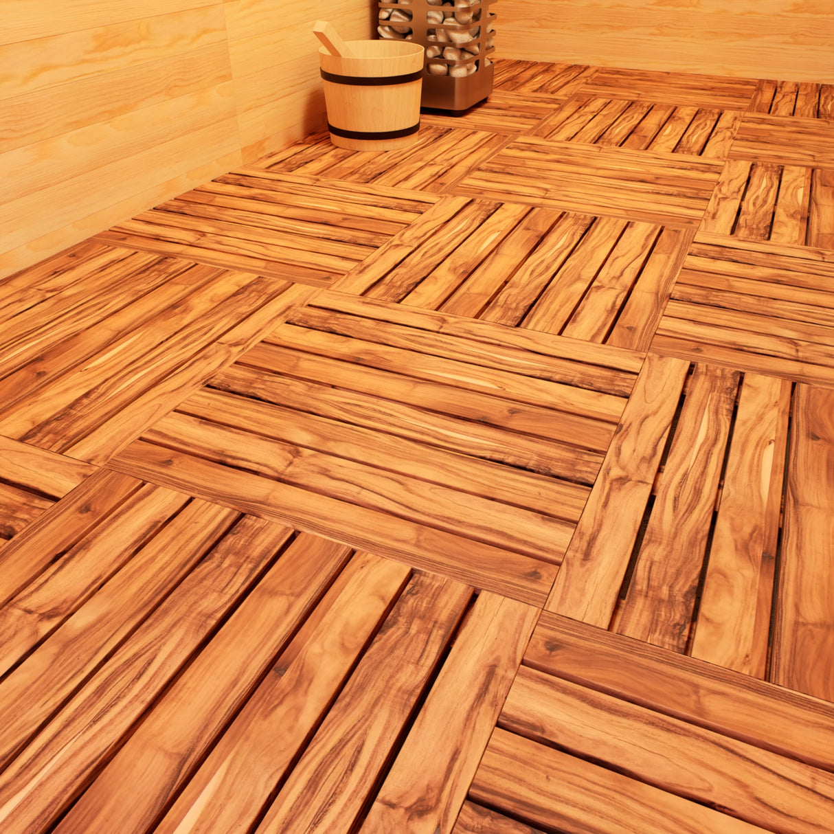 The Original Teak Decking Platform 24" x 24" x 1.75" (2 Pack)