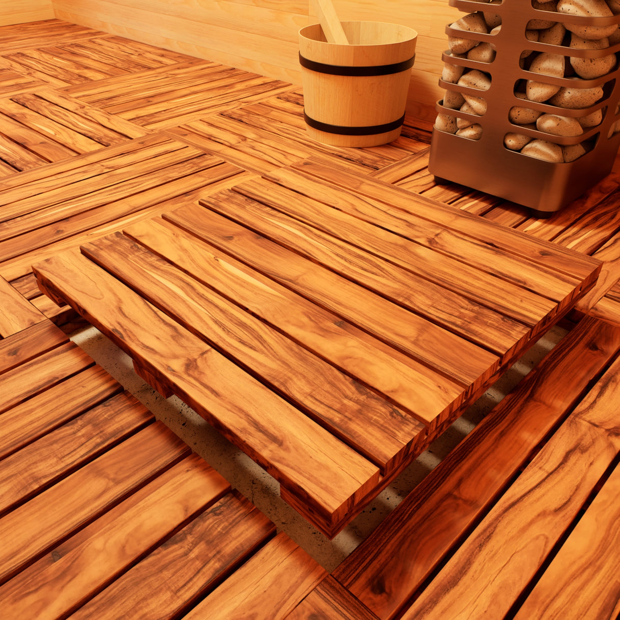 The Original Teak Decking Platform 24" x 24" x 1.75" (2 Pack)