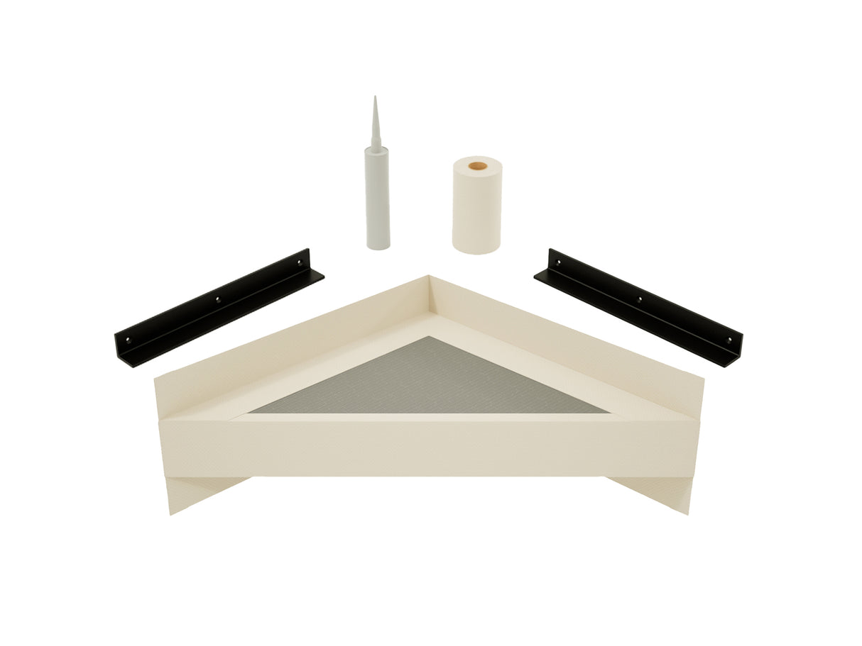 Contractor Supply Warehouse™ Floating Corner Shower Bench Kit