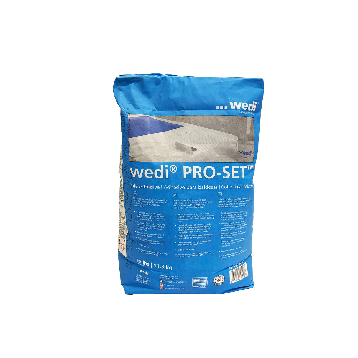 wedi® PRO-SET™ Tile Adhesive 25 lbs. Bag