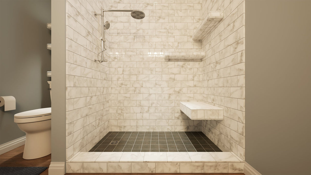 The Original™ Deluxe 38" x 60" Shower Conversion Kit with Orange XPS Board