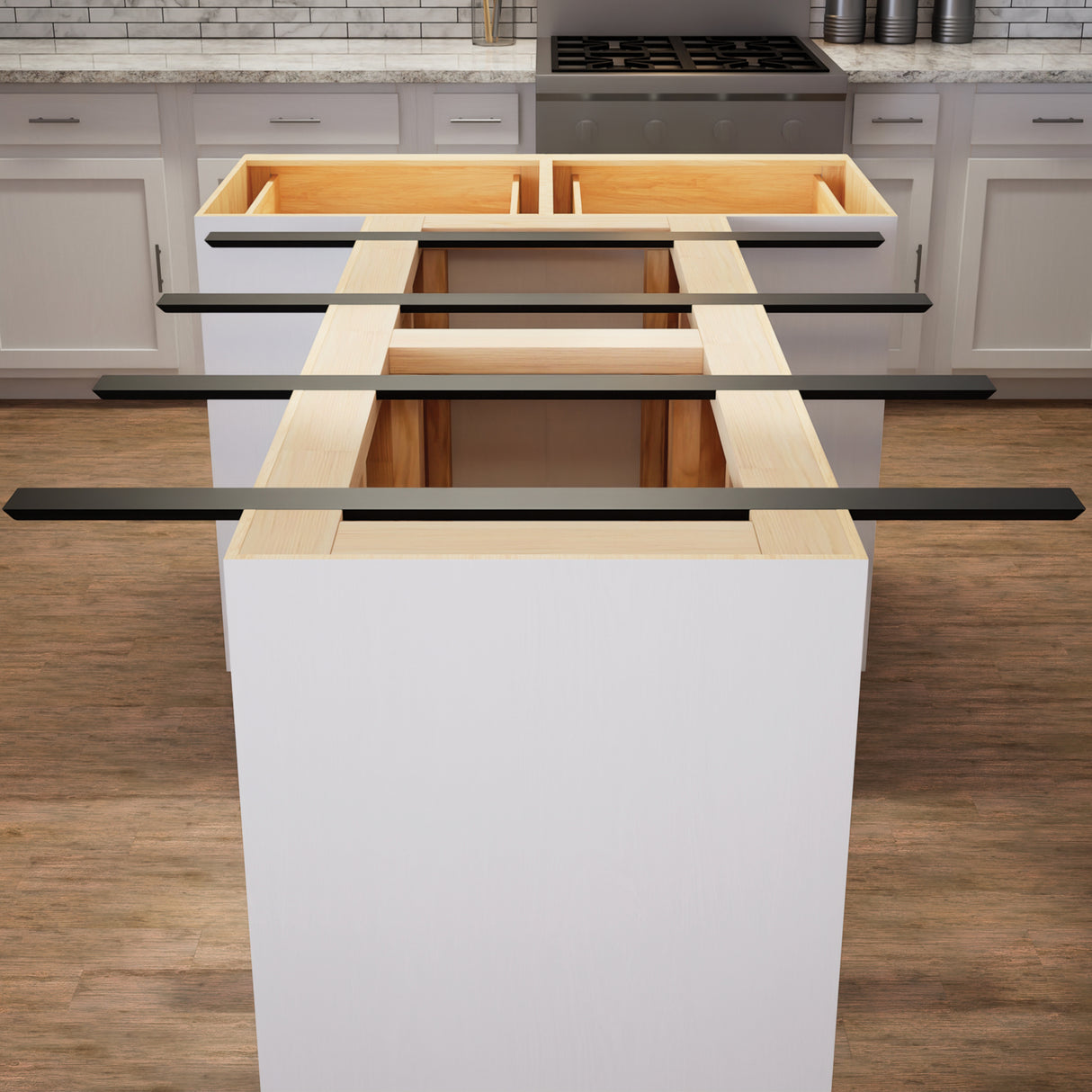 The Original™ Double Sided Island Support Bracket in Industrial, Aluminum or American Made Steel
