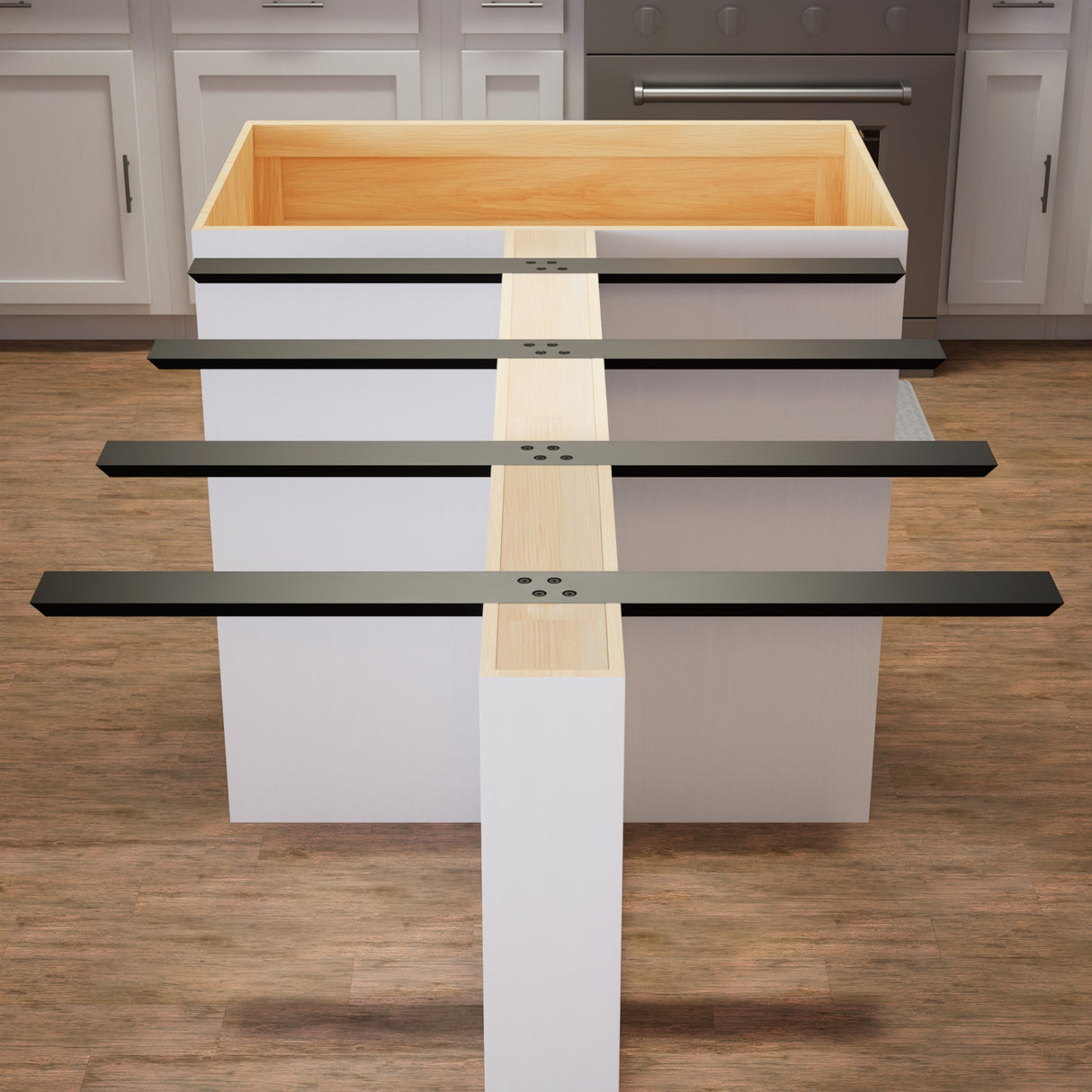 The Original™ Flat Wall Countertop Support Bracket in Industrial, Aluminum or American Made Steel