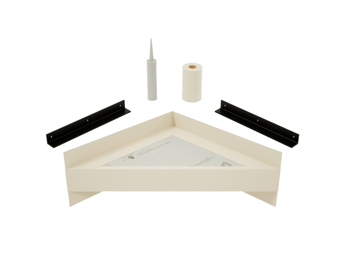 The Original Floating Corner Shower Bench Kit™ with GoBoard®