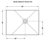 GoBoard Wedge Shower Kits
