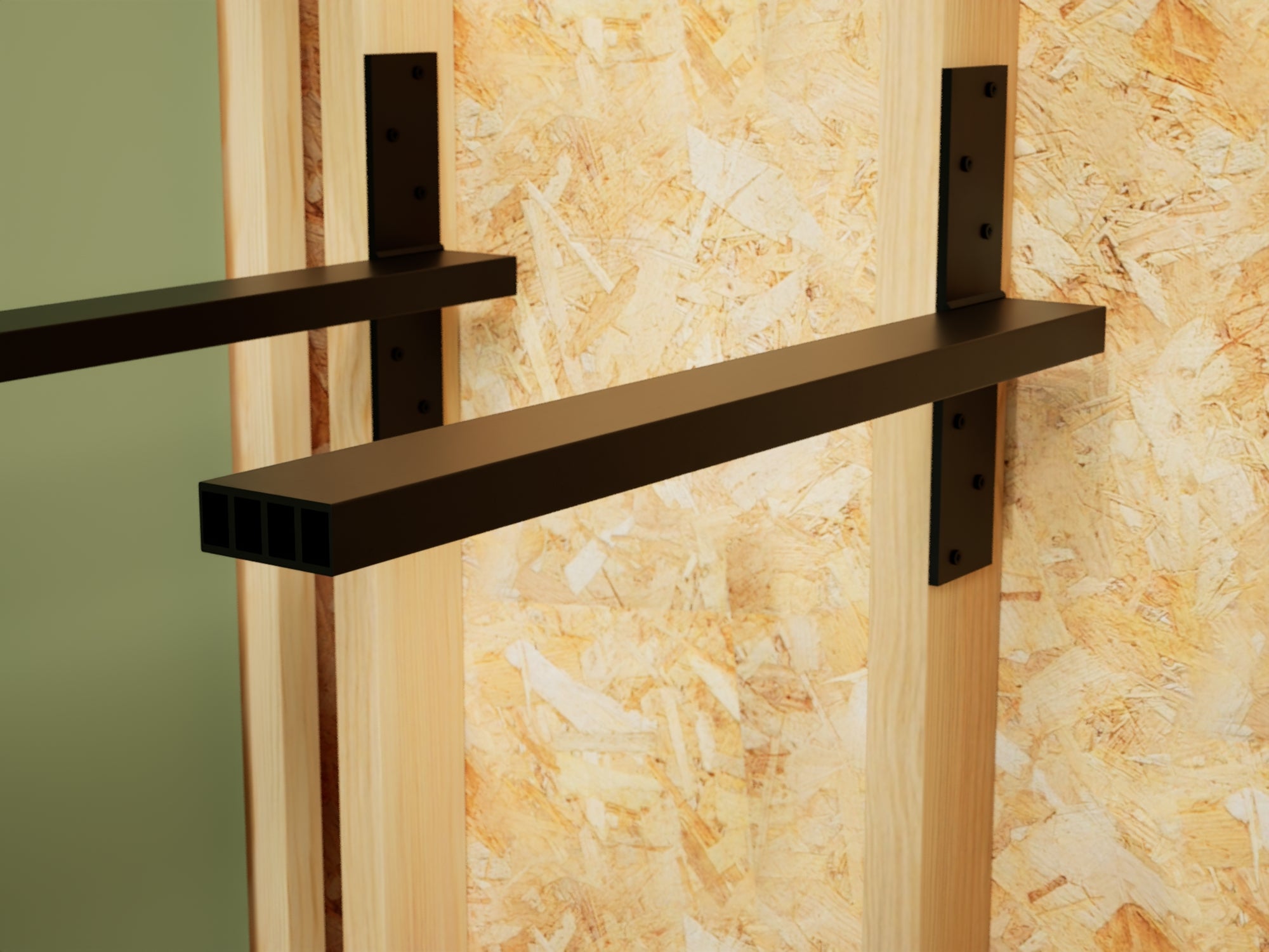 The Original Free Hanging Shelf Bracket in Industrial Aluminum or American Made Steel