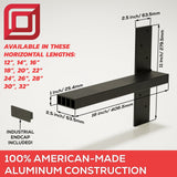 The Original™ Free Hanging Shelf Bracket in Industrial, Aluminum or American Made Steel