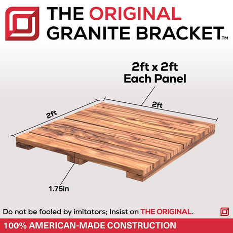 The Original Teak Decking Platform 24in. x  24in.x 1.75in.( 2Pack)