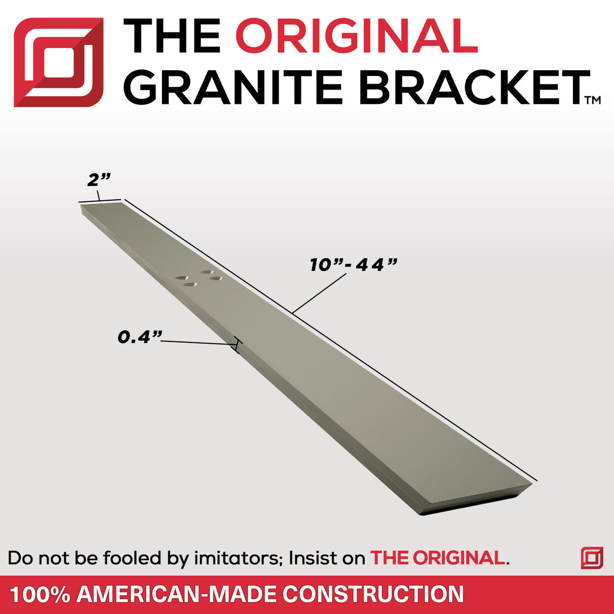 The Original™ Carbon Fiber Flat Wall Countertop Support Bracket with CarbonBar™