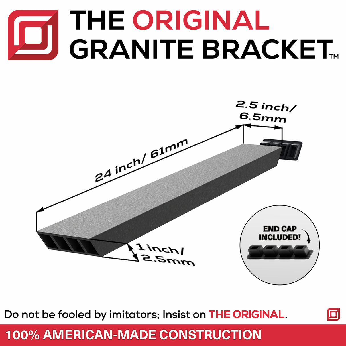The Original™ Double Sided Island Support Bracket in Industrial, Aluminum or American Made Steel
