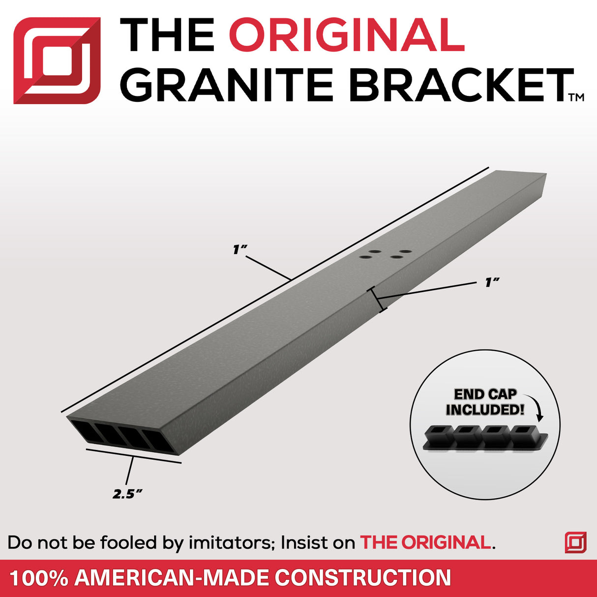 The Original™ Flat Wall Countertop Support Bracket in Industrial, Aluminum or American Made Steel