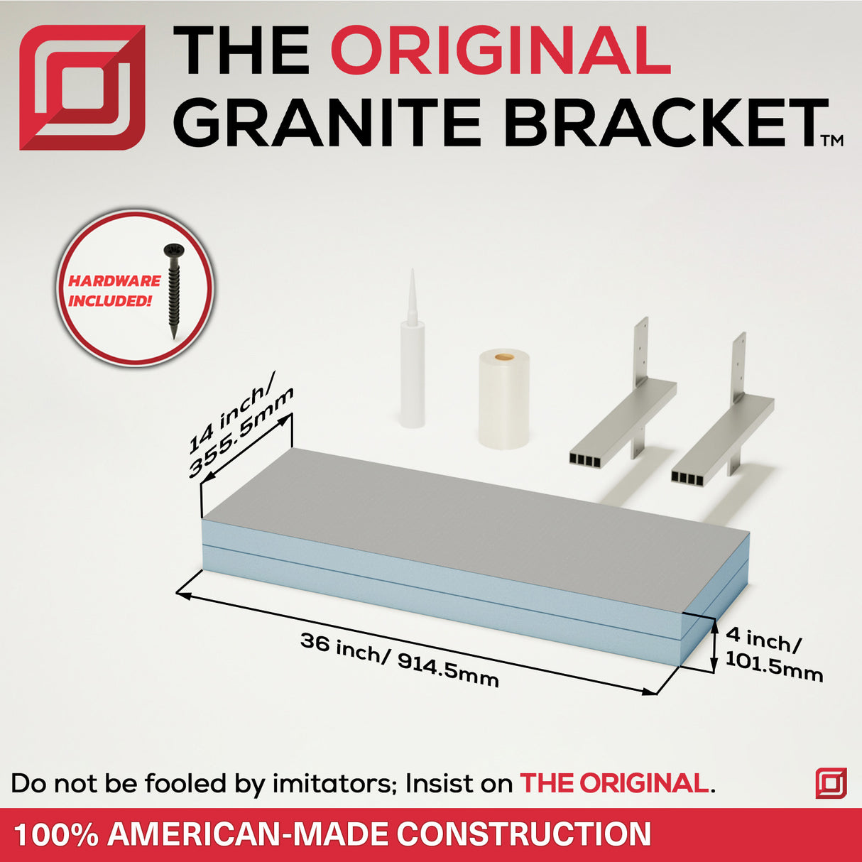 The Original Floating Shower Bench Kit™­ with wedi® & Original Shower Bench Bracket®