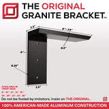 Side Wall Free Hanging Shelf Bracket in Industrial, Aluminum or American Made Steel