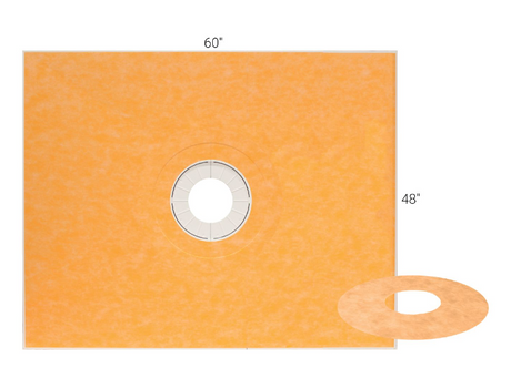 Kerdi-Shower-Tray and KERDI collar for sealing the drain