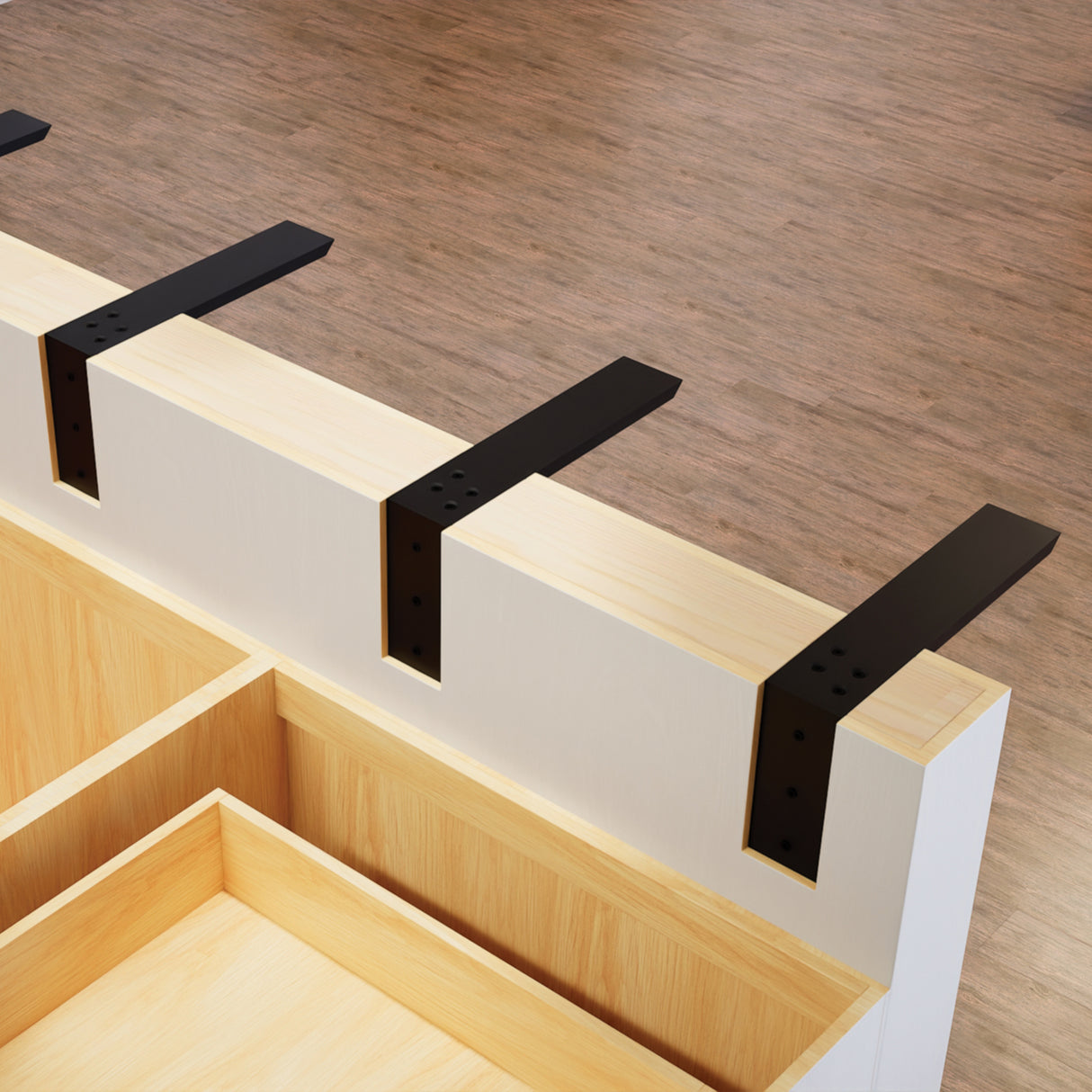 The Original™ L Bracket Countertop Support in Industrial, Aluminum or American Made Steel
